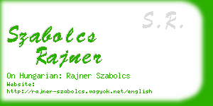 szabolcs rajner business card